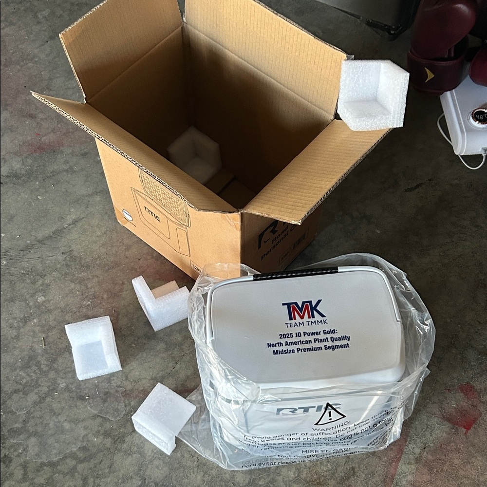 RTIC White Personal Cooler with TMMK Logo
